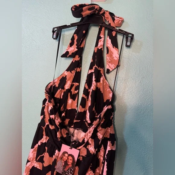 DIANE VON FURSTENBERG leopard cheetah jumpsuit halter neck - Picture 4 of 6